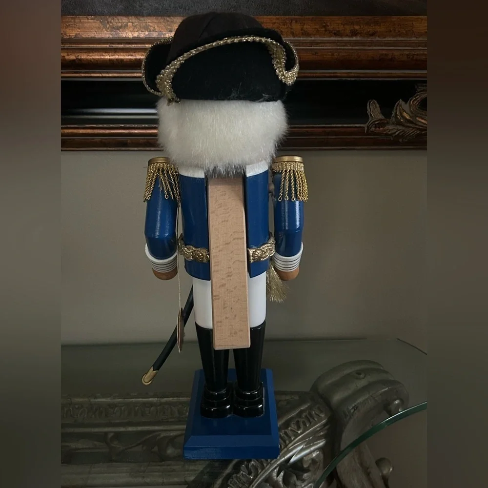 Original Steinbach Volkskunst Blue Officer Nutcracker Germany Handcrafted Decor